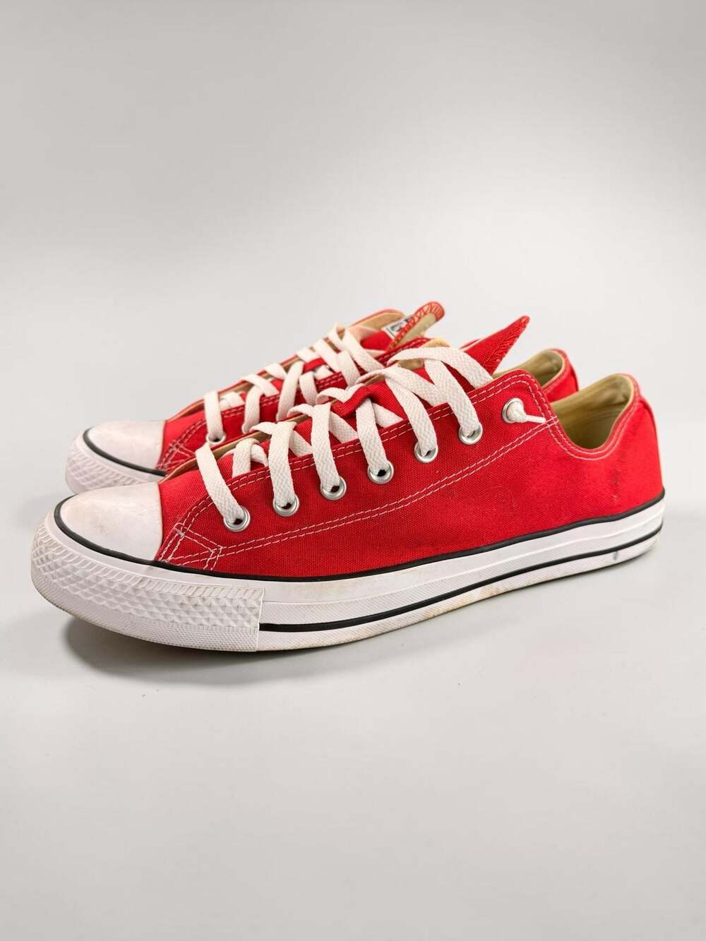 Converse Chuck Taylor All Star Low Top Red Canvas Sneakers Size Men's 13